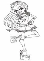 do wydruku kolorowanki monster high, obrazek Frankie Stein dla dziewczyn do wydrukowania i pomalowania numer  69